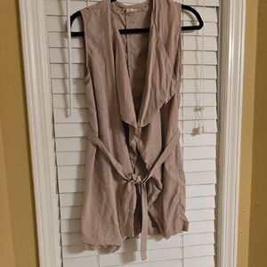 Artisan Ny Cream Sleeveless Tie Front Tunic. Tencel, so soft.